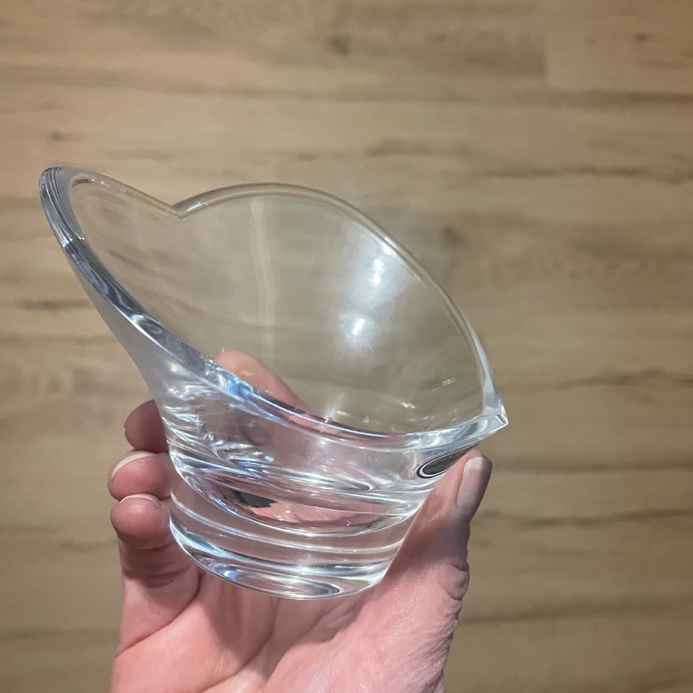 Heart-Shaped Crystal Trinket Dish